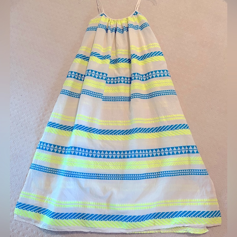Sofia Jacquard Neon Yellow Celeste Blue (turquoise) color